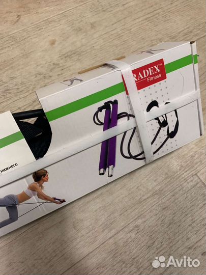 Палка гимнастическая с эспандарами пилатес студио