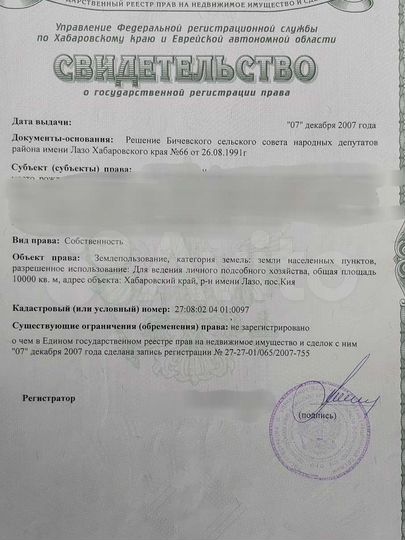 Участок 100 сот. (ИЖС)