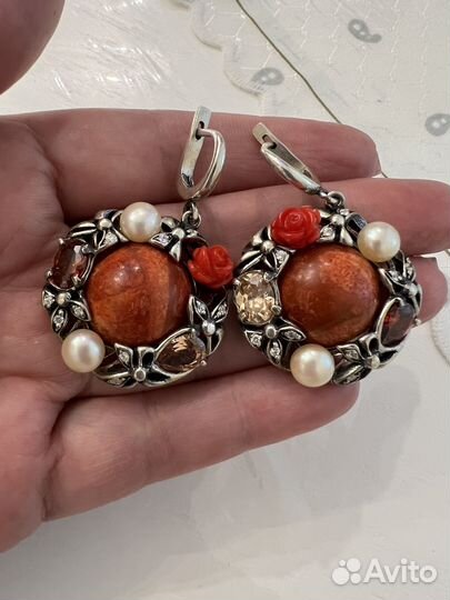 Серьги серебряные