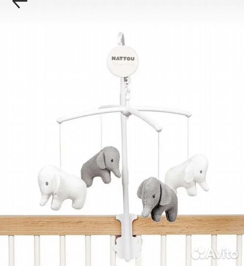 Мобиль на кроватку Nattou +дополнительный муз блок
