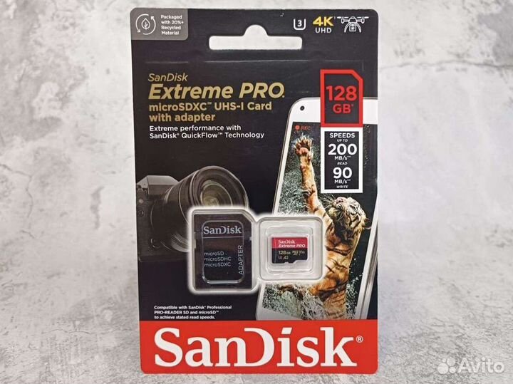 Карта памяти MicroSD-Sandisk Extreme Pro