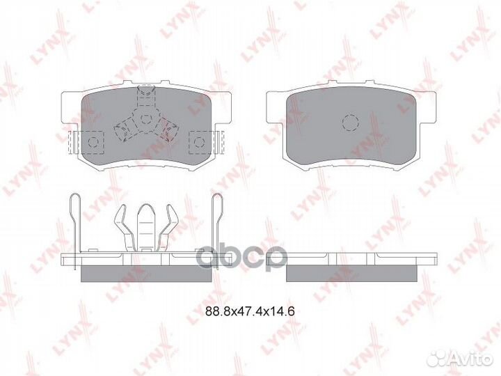 Колодки тормозные дисковые зад BD3434 lynxauto