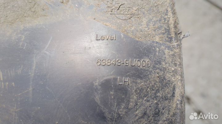 Защита арок (подкрылок) левая передняя Nissan Note E11, 2009