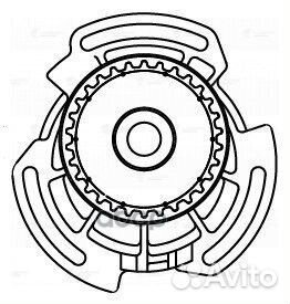 Насос водяной VW golf III (91) 1.4I/1.6I (шкив