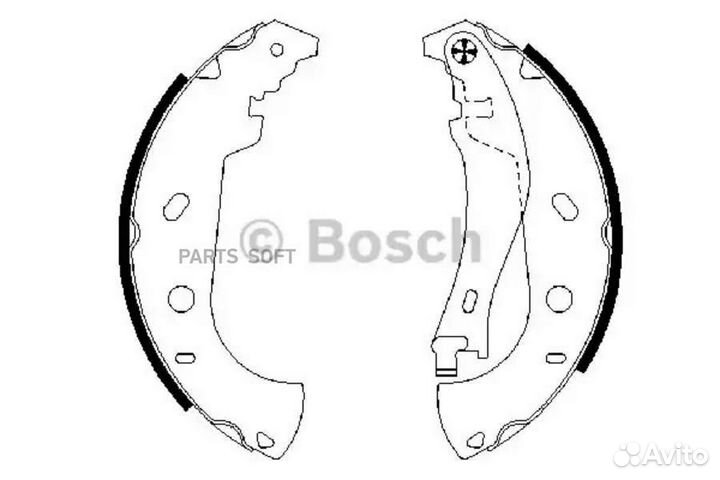 Bosch 0986487559 Колодки торм.бараб.228.6x42