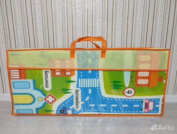 Складной термоковрик Дороги / Звериный паровозик