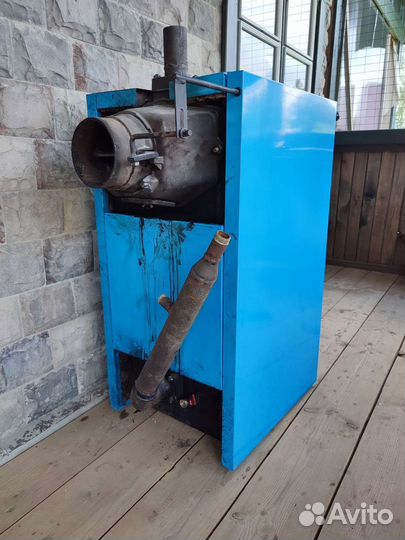 Твердотопливный котел бу, чугун 5 секций