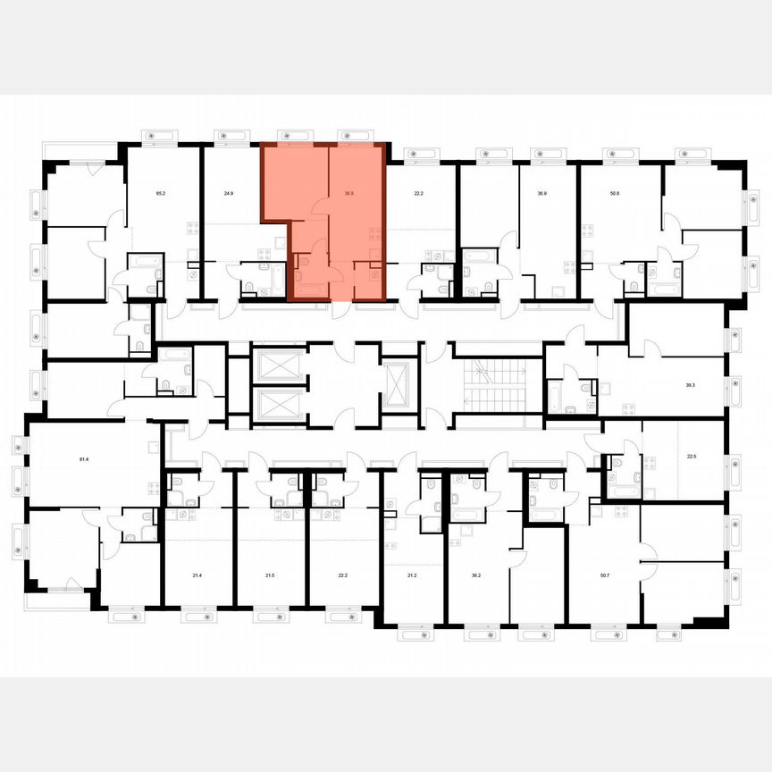 1-к. квартира, 36,8 м², 2/18 эт.