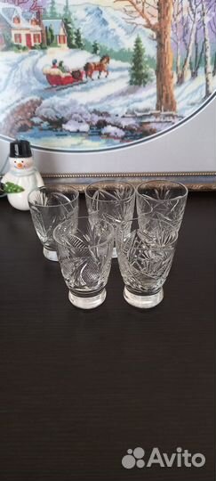 Хрусталь СССР(ладьи, вазы, конфетницы, стопки,рог)