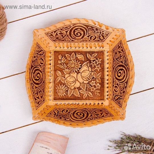 Конфетница «Розы», серия природа, 21х21х6 см