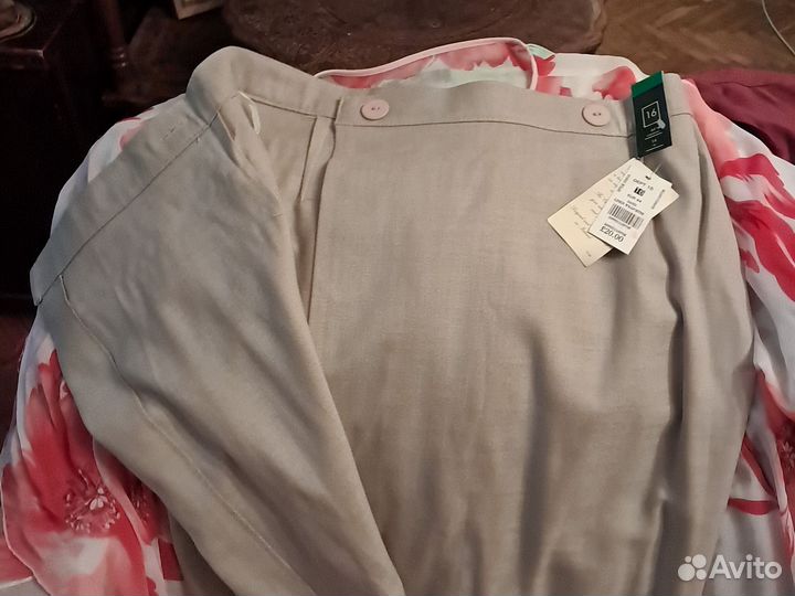 Льняная юбка с запахом