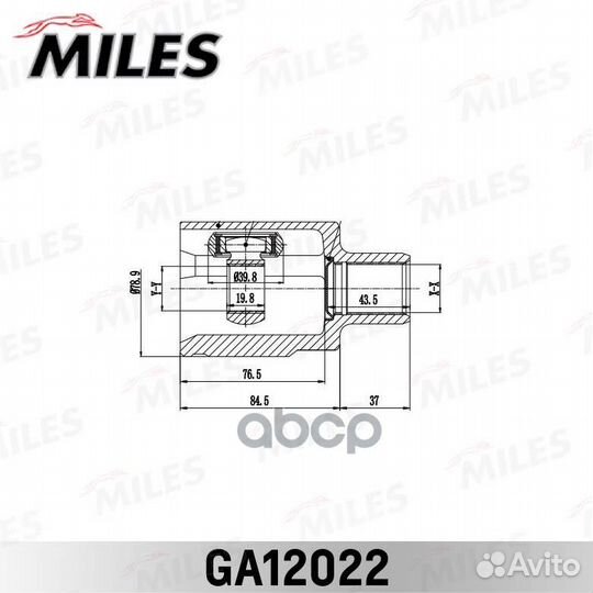 Шрус chevrolet cruze/opel astra J 09- внутр.пра