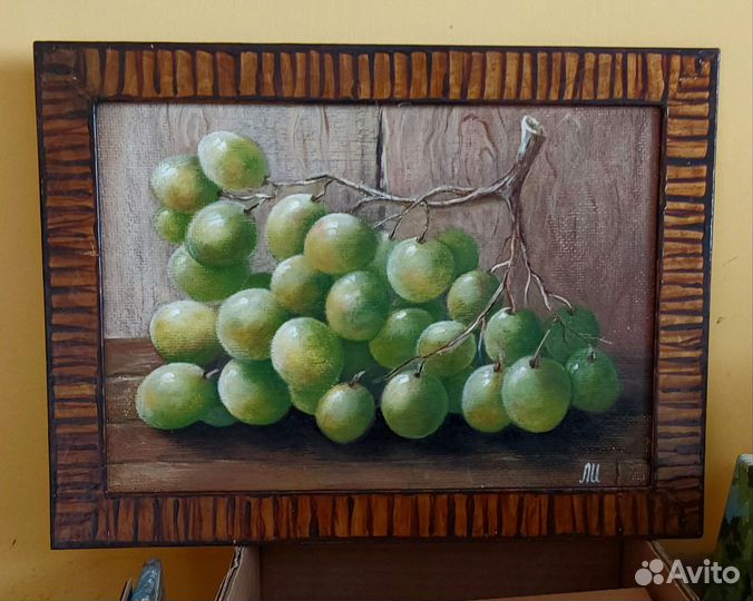 Картина маслом фрукты Виноград