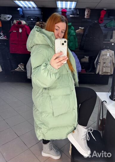Пуховик мята