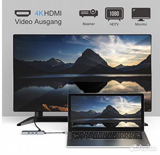 Картридер MacBook USB C 6 port концентратор