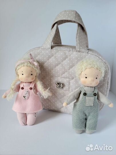 Игровой набор. Текстильные куколки+ сумочка