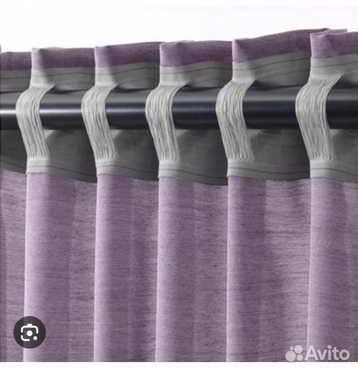 Шторы икеа hilja сиреневые