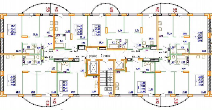 1-к. квартира, 36,2 м², 7/14 эт.