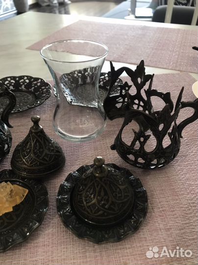 Набор турецких стаканов для чая армуду