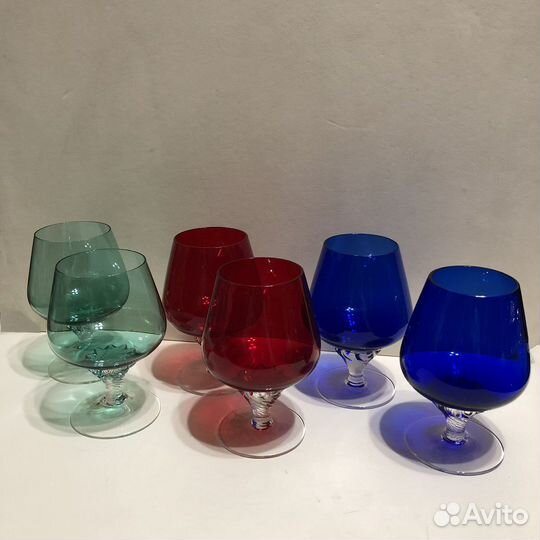 Бокалы Богемия. Разноцветные