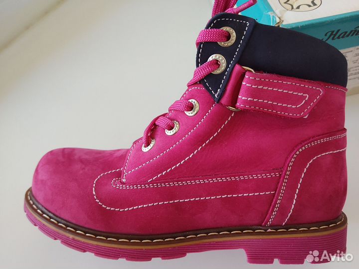 Ботинки утепленные на девочку кожа новые, р.30 Тур