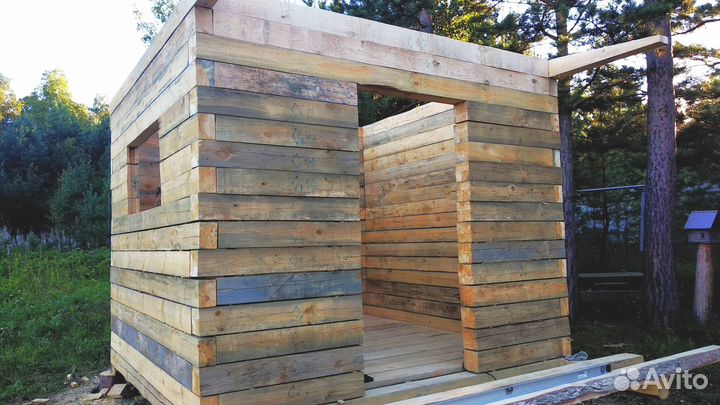 Домик из бруса 3/3 мини дом сруб