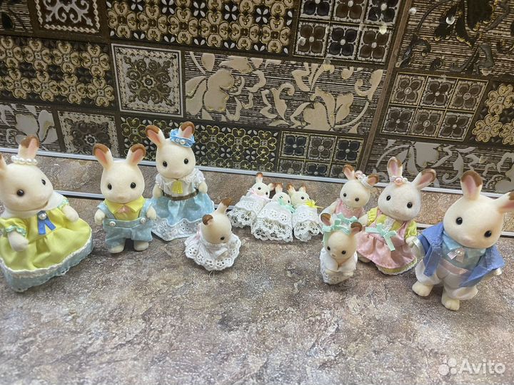 Sylvanian families семья шоколадных кроликов