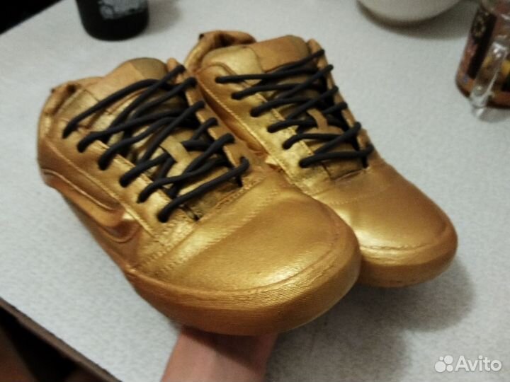 Vans knu skool золотые