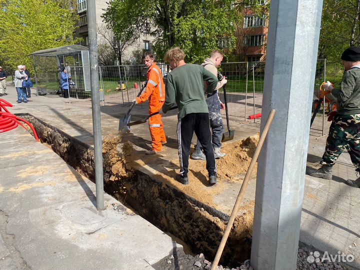 Услуги подсобных рабочих, землекопов, разнорабочих