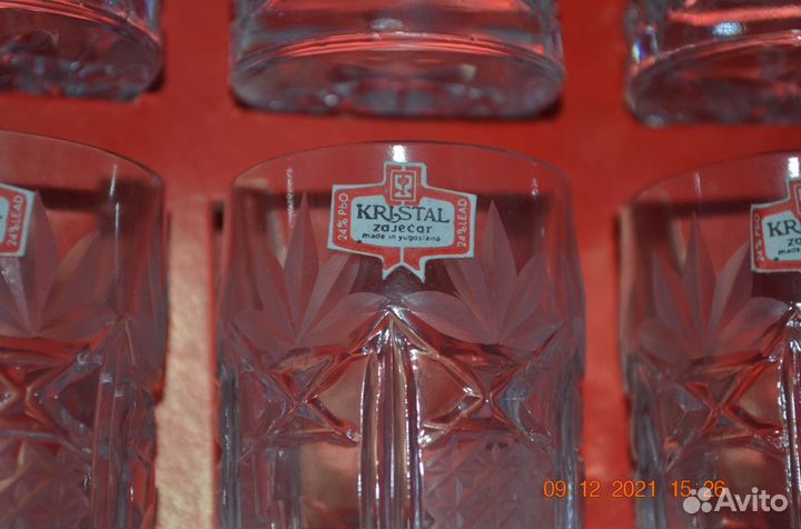 Рюмки водочные хрустальные 