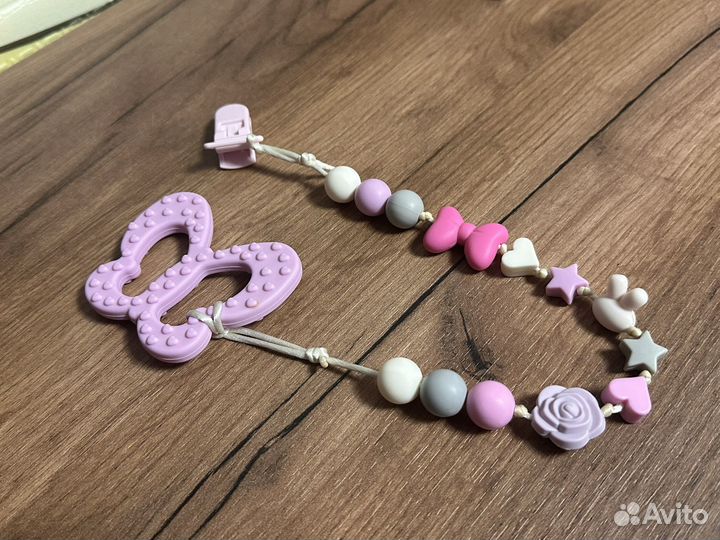 Держатель для соски грызунок бабочка