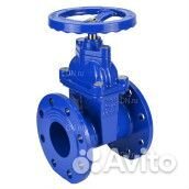 Задвижка клиновая 30ч39р (аналог мзв) DN.ru gvwn1414E-2W-F-S blue Ду100 Ру10/16 фланцевая, корпус