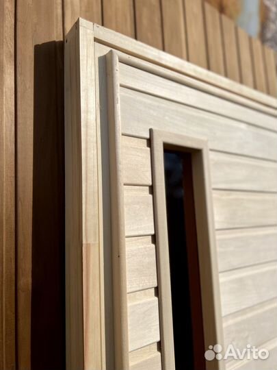 Дверь для бань и саун (1900х700) вставка стекло