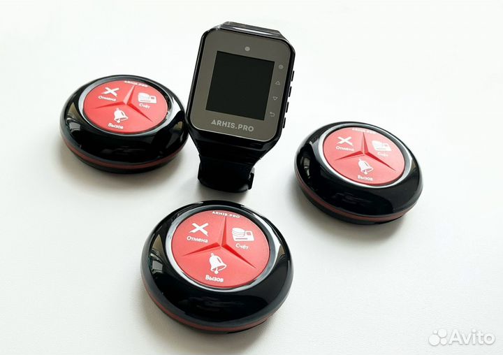 Кнопка вызова официанта Счет, Вызов, Отмена