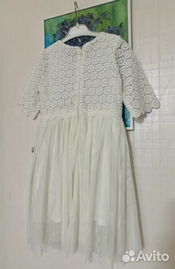 Платье нарядное гипюр р-р 116-122