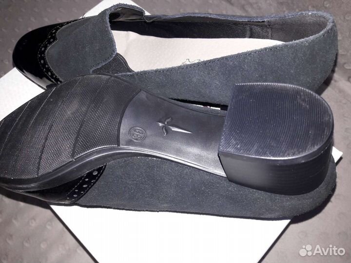Туфли новые нат. замша и кожа р.39-40