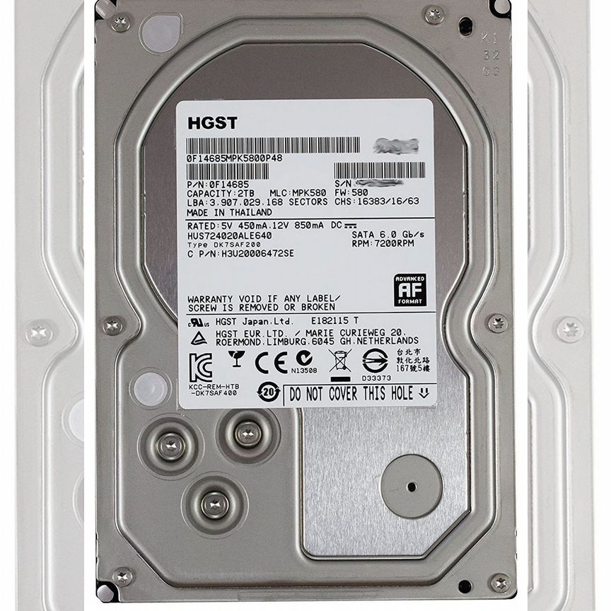 [HUS724020ALE640] Жесткий Диск Hitachi 2tb Sata3 Hus724020ale640