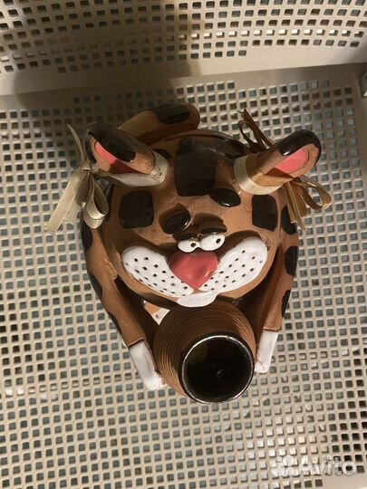 Копилка из глины большая. Кот тигр Новая