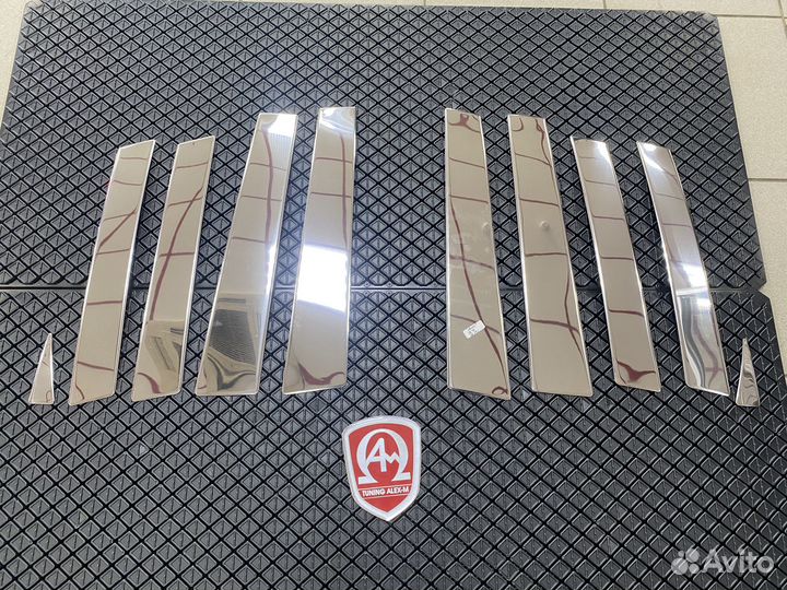 Накладки на стойки дверей Audi Q7 4L 2009-2015