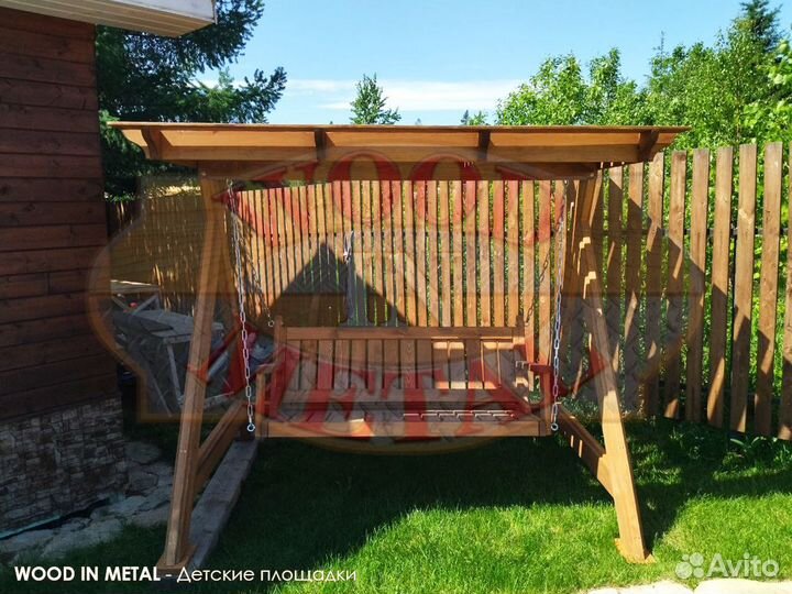 Детские деревянные качели 