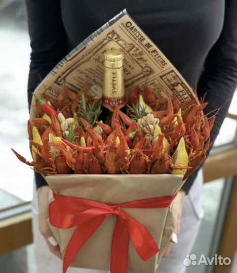 Букет из раков, мужской букет из раков