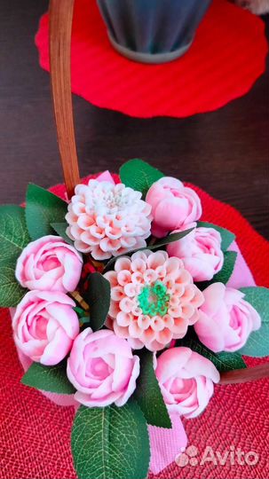 Мыльные букеты ручной работы