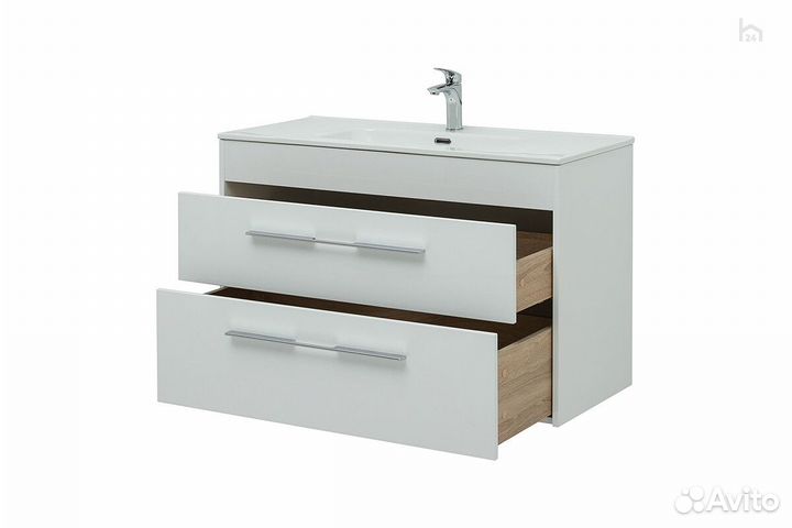 Тумба под раковину для ванной 100 (2 ящика) Август