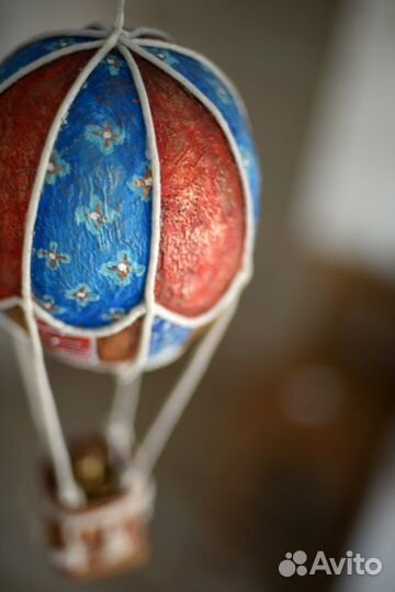 Аэростат. Воздушный шар с корзиной. Декоративный