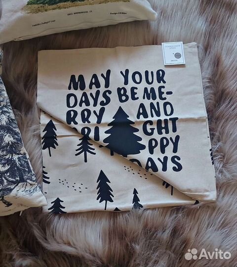 Чехол на подушку hm home кружка елки zara home