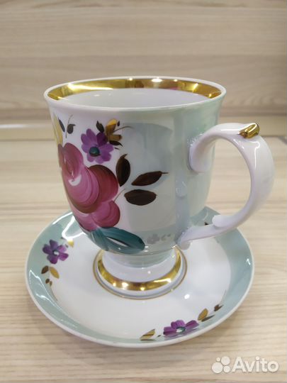 Фарфоровая чайная пара