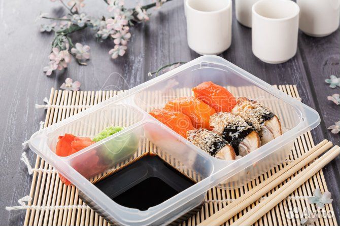 Контейнер пищевой лоток для суши пр-Л-210х148 С3