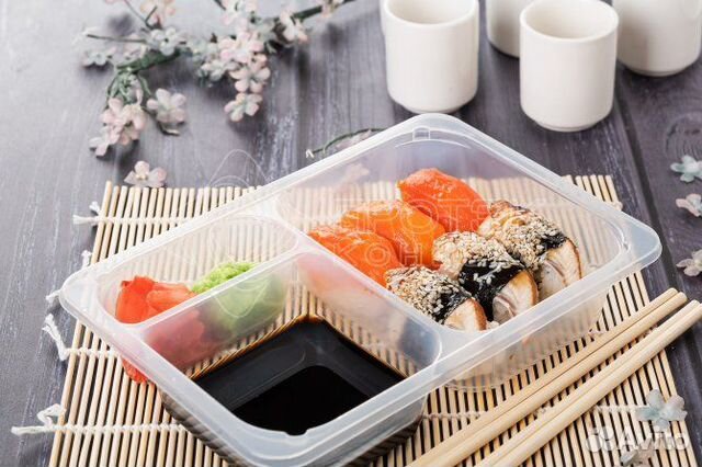 Контейнер пищевой лоток для суши пр-Л-210х148 С3