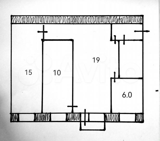 3-к. квартира, 55,4 м², 3/5 эт.
