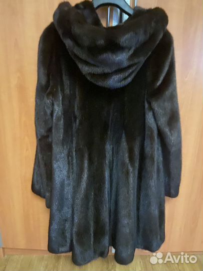 Шуба норковая с капюшоном 44 46